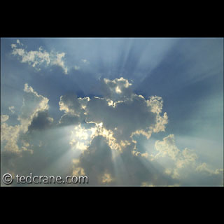 Crepuscular Rays Over Seneca Lake